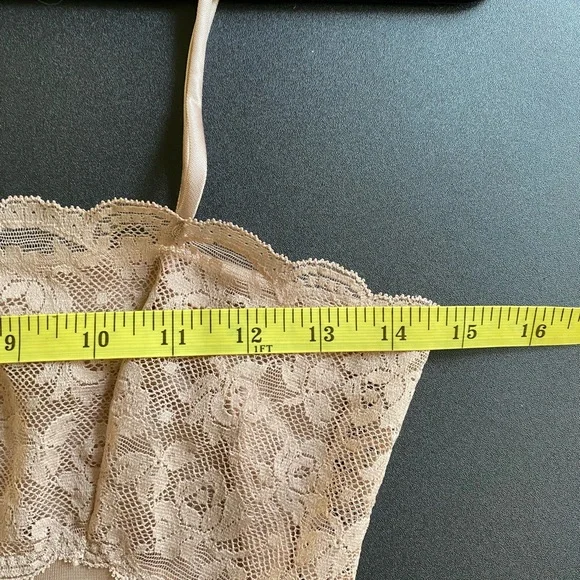 Vintage 1970s Diane Vin Furstenberg Mauve Lace Boho Slip XS romantic - Picture 8 of 10